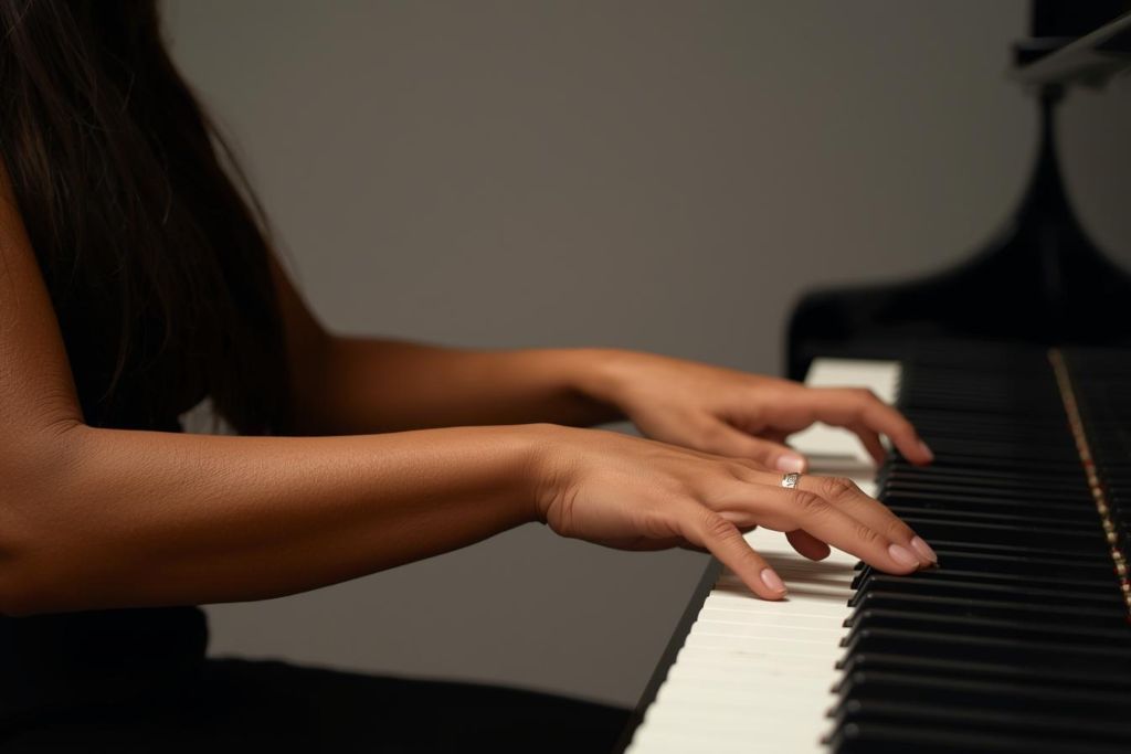 Ragazza che suona il pianoforte
